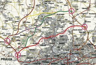 Plán různých navrhovaných tras SZ okruhu
